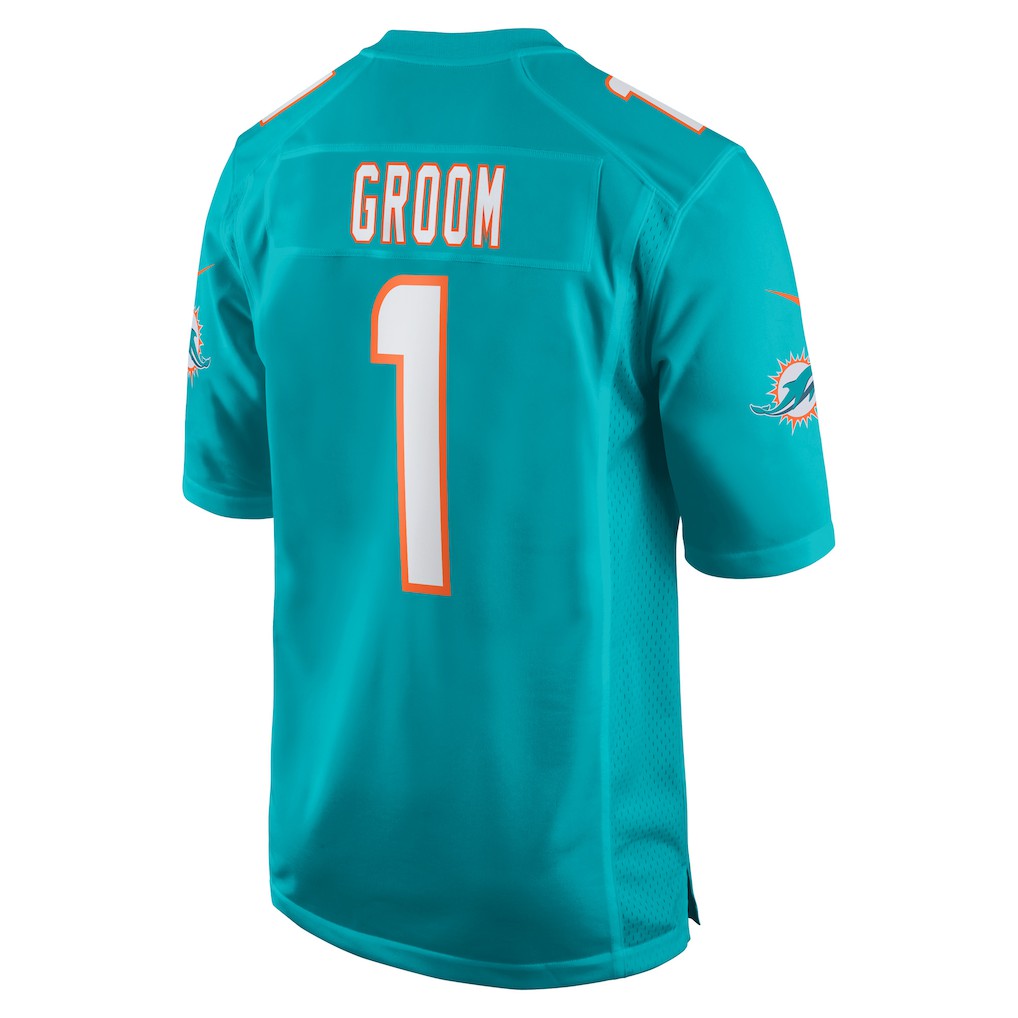 Miami Dolphins Nike Number 1 Groom  Game Jersey