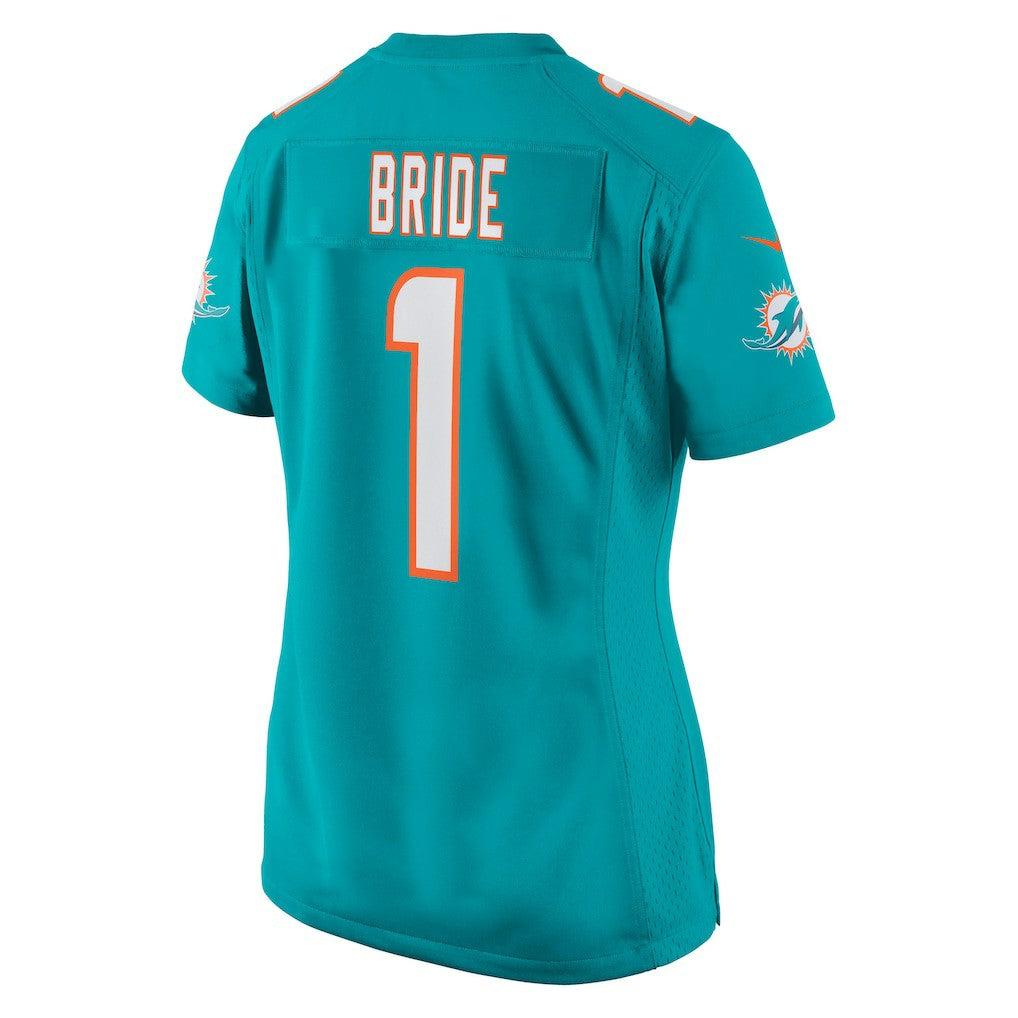 Miami Dolphins Nike Number 1 Bride  Women's Game Jersey