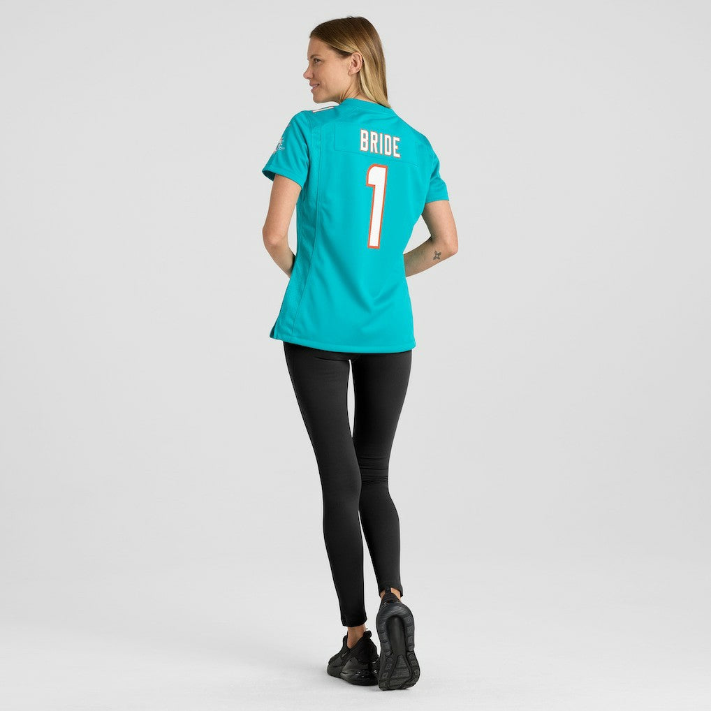 Miami Dolphins Nike Number 1 Bride  Women's Game Jersey