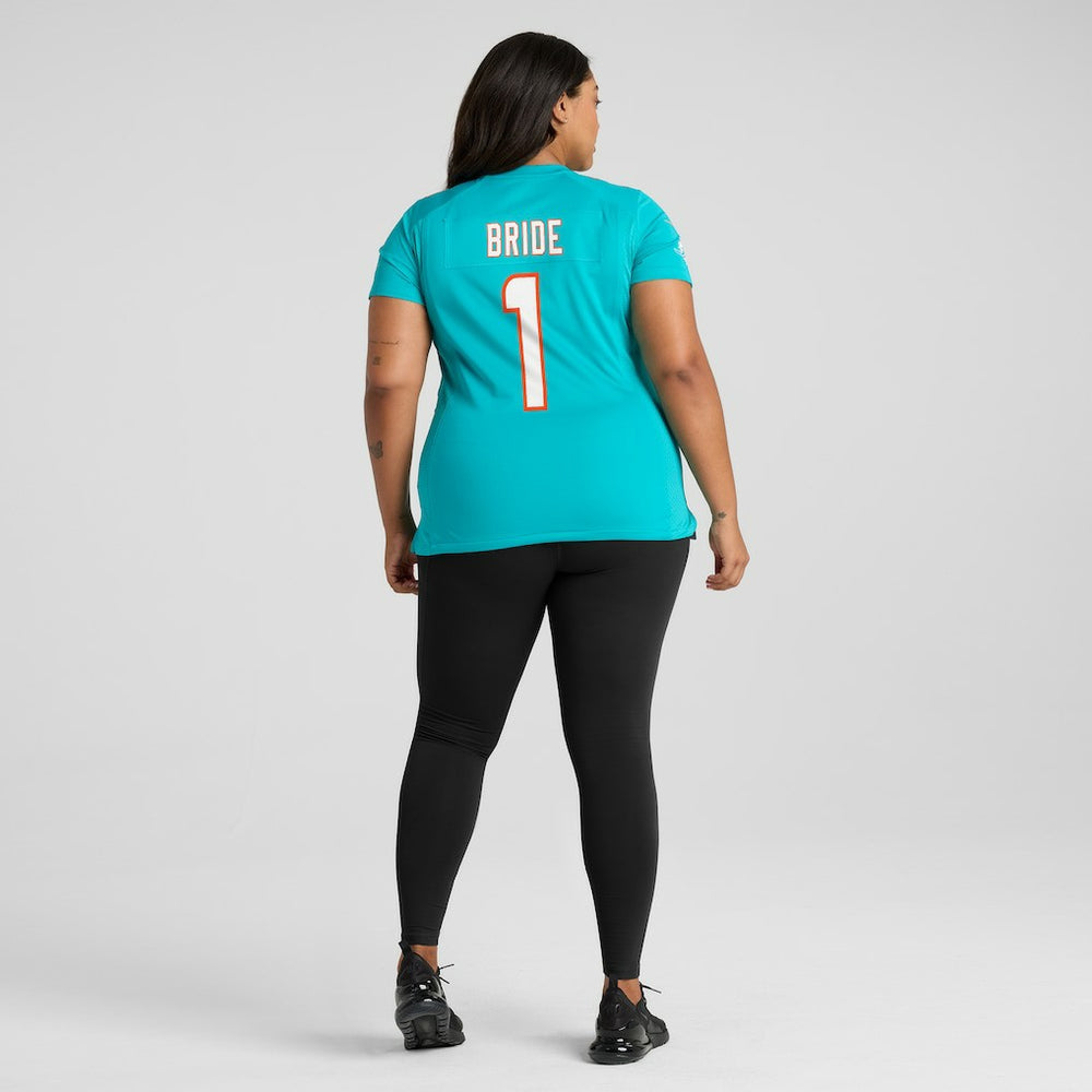 Miami Dolphins Nike Number 1 Bride  Women's Game Jersey