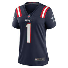 New England Patriots Nike Number 1 Bride  Women's Game Jersey