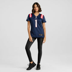 New England Patriots Nike Number 1 Bride  Women's Game Jersey