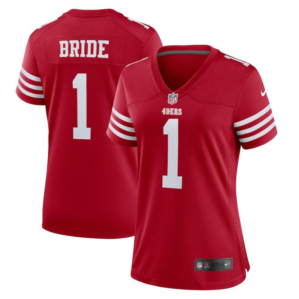 San Francisco 49ers Nike Number 1 Bride  Women's Game Jersey