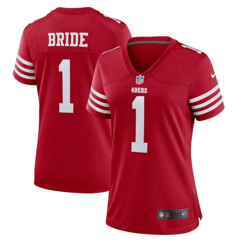 San Francisco 49ers Nike Number 1 Bride  Women's Game Jersey