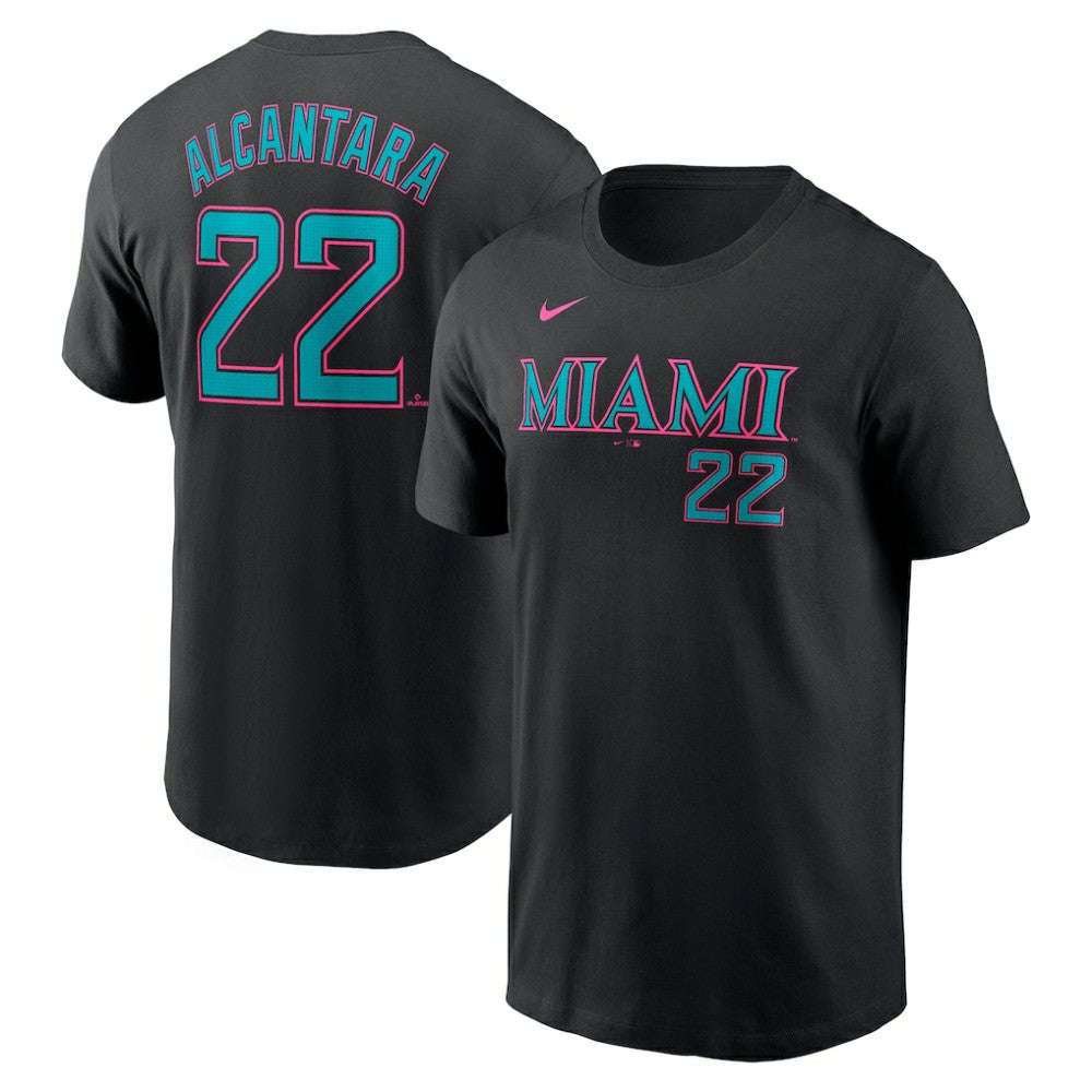 Sandy Alcantara Miami Marlins Nike 2025 City Connect Fuse Name & Number T-Shirt | MLB Near me