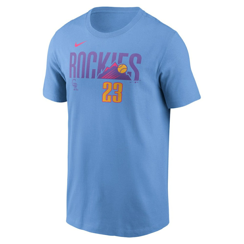 Kris Bryant Colorado Rockies Nike 2025 City Connect Fuse Name & Number T-Shirt | MLB Online