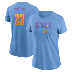 Kris Bryant Colorado Rockies Nike Women's 2025 City Connect Fuse Name & Number T-Shirt | MLB New