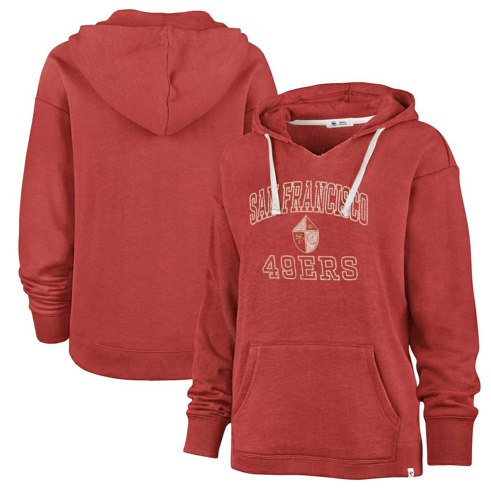 San Francisco 49ers 47 brand '47 Women's Plus Size Clarity Kennedy Pullover Hoodie