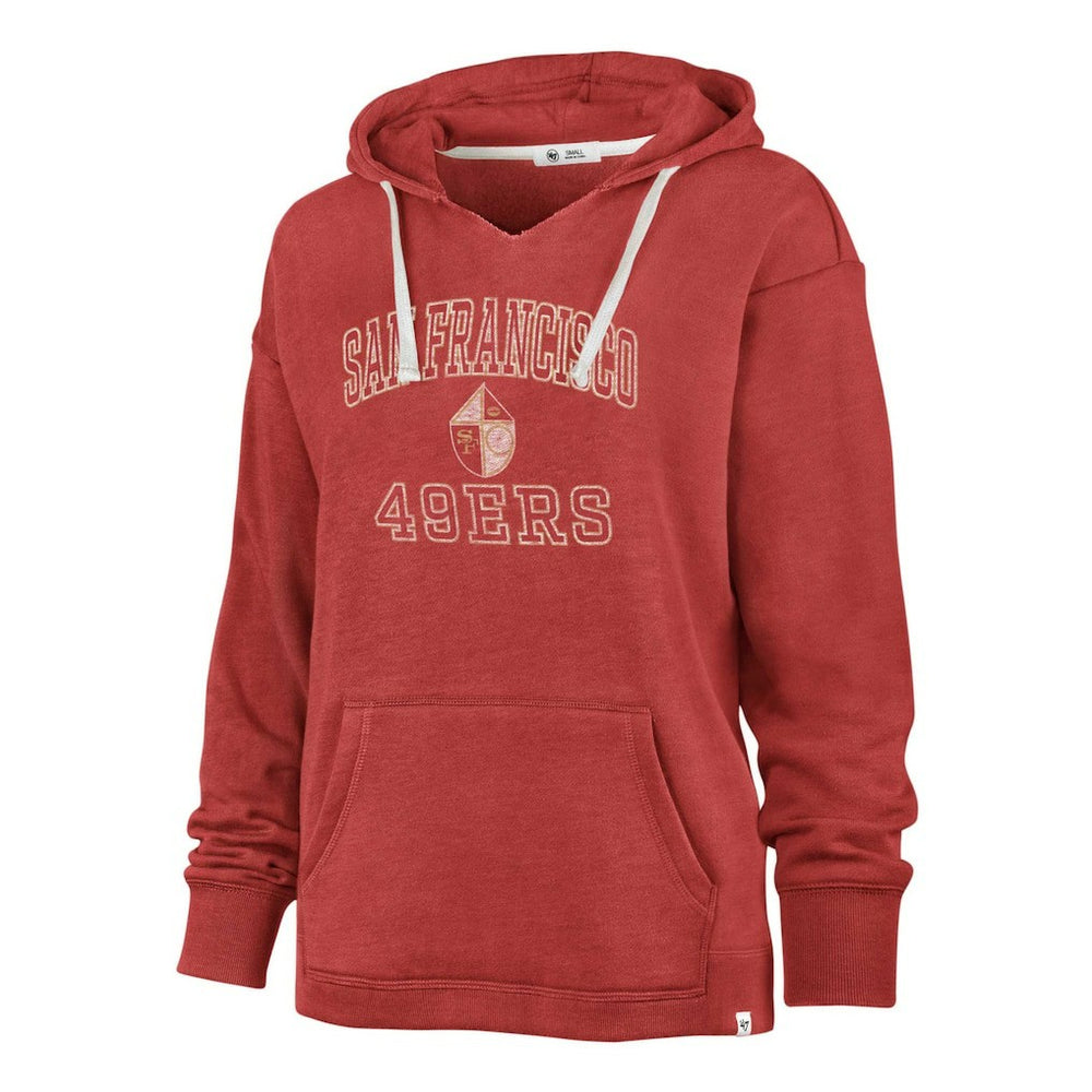 San Francisco 49ers 47 brand '47 Women's Plus Size Clarity Kennedy Pullover Hoodie