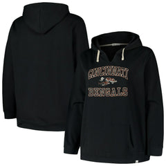 Cincinnati Bengals 47 brand '47 Women's Plus Size Clarity Kennedy Pullover Hoodie