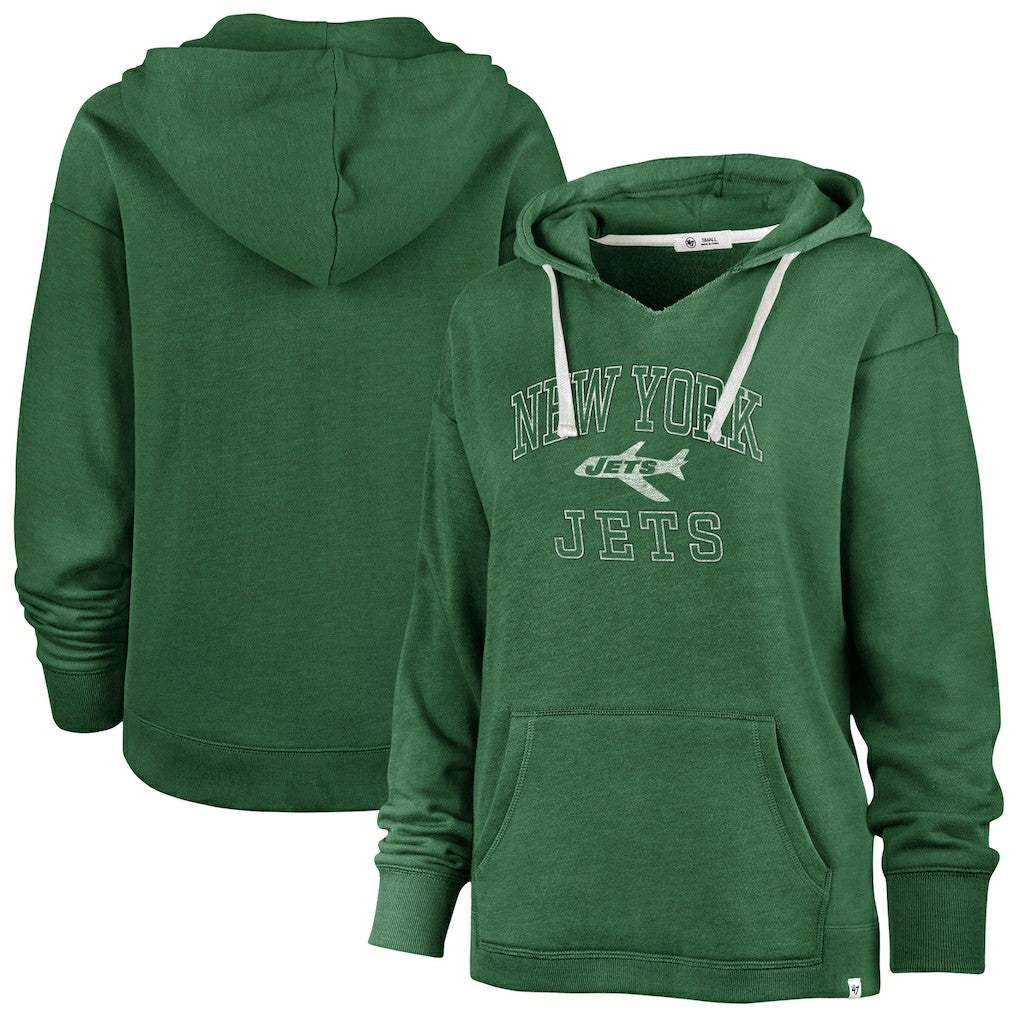 New York Jets 47 brand '47 Women's Plus Size Clarity Kennedy Pullover Hoodie
