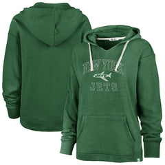 New York Jets 47 brand '47 Women's Plus Size Clarity Kennedy Pullover Hoodie