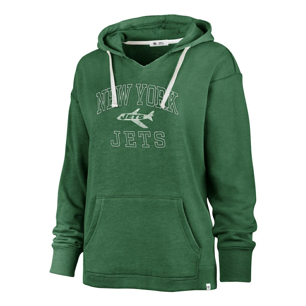 New York Jets 47 brand '47 Women's Plus Size Clarity Kennedy Pullover Hoodie