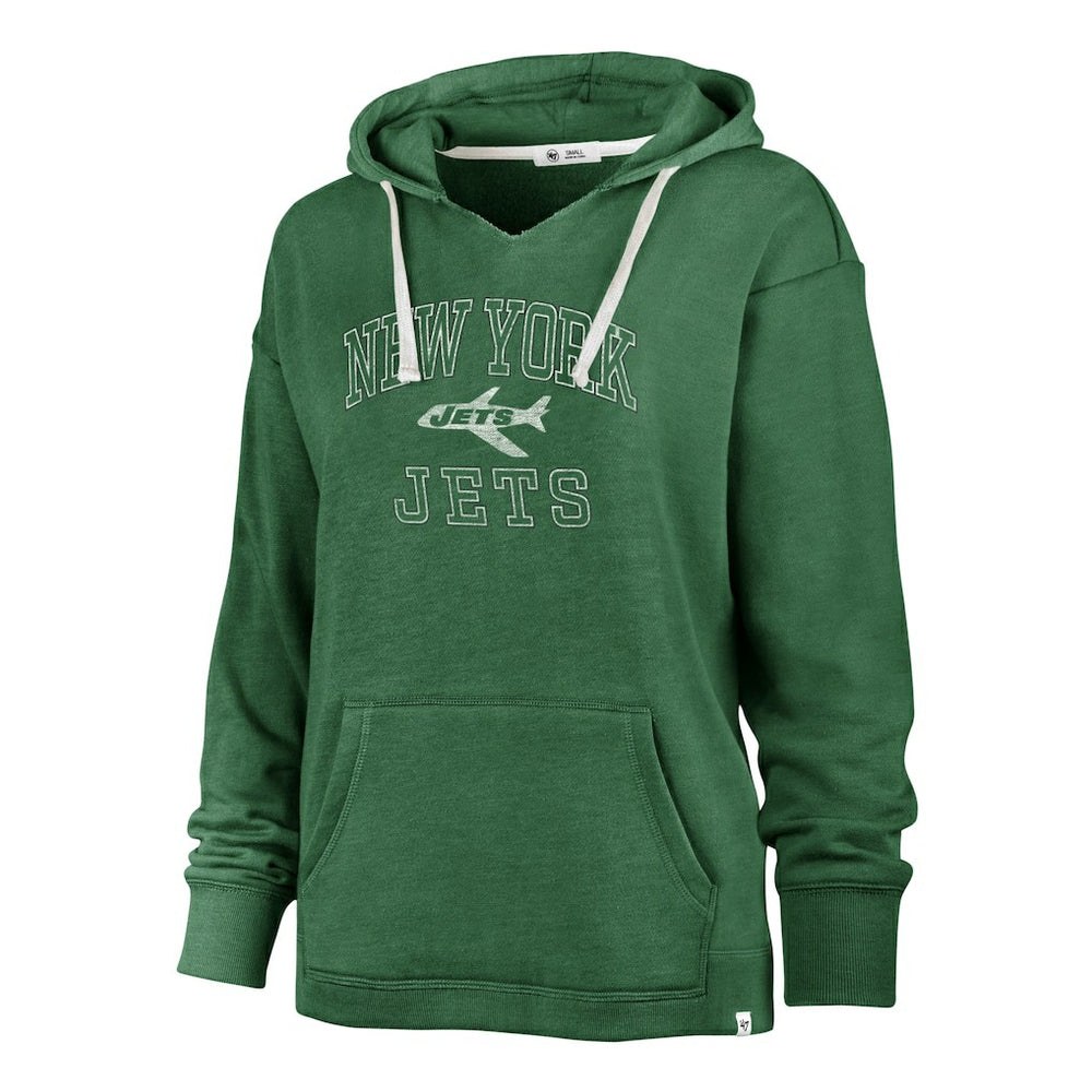 New York Jets 47 brand '47 Women's Plus Size Clarity Kennedy Pullover Hoodie