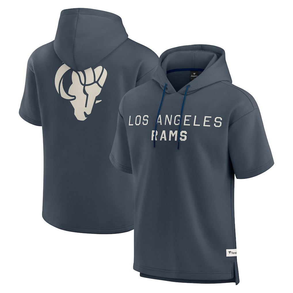 Los Angeles Rams Fanatics Elements Future Ground Lettering Short Sleeve Pullover Hoodie