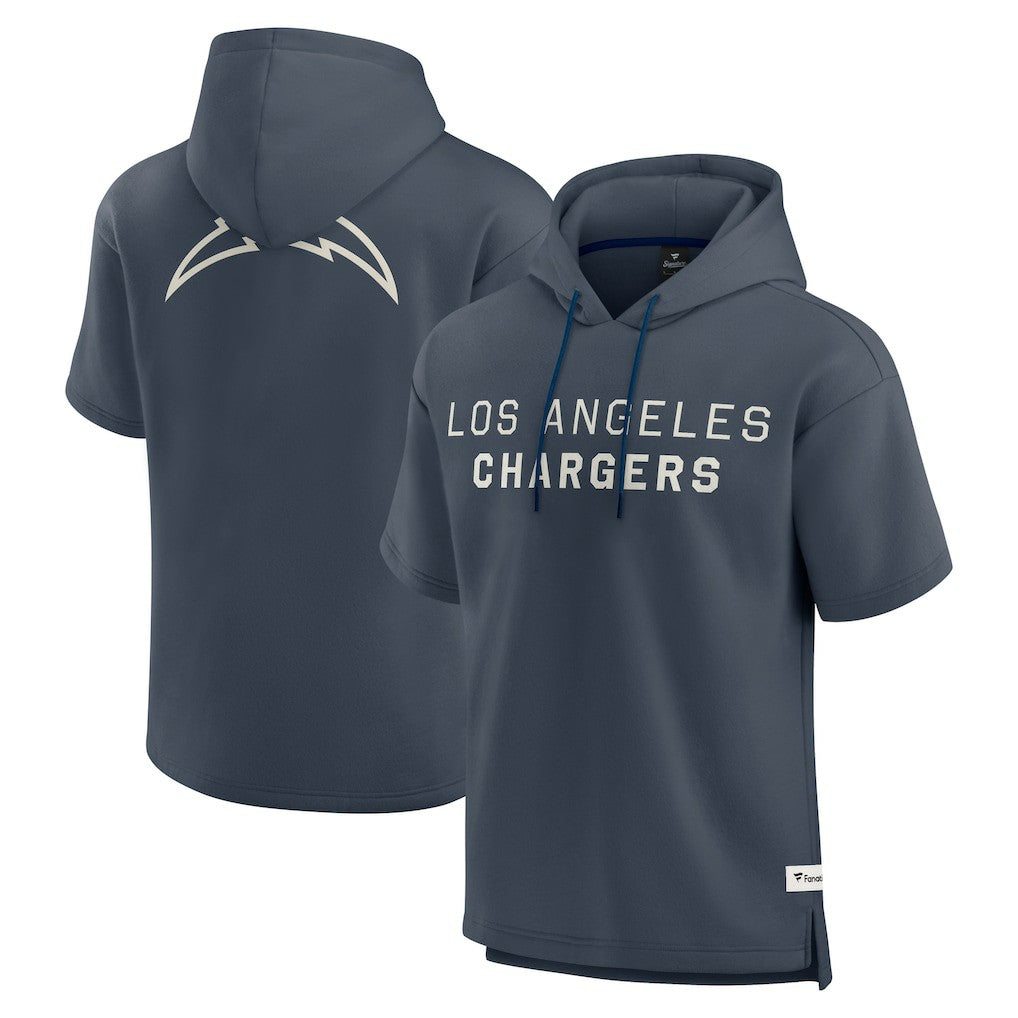 Los Angeles Chargers Fanatics Elements Future Ground Lettering Short Sleeve Pullover Hoodie