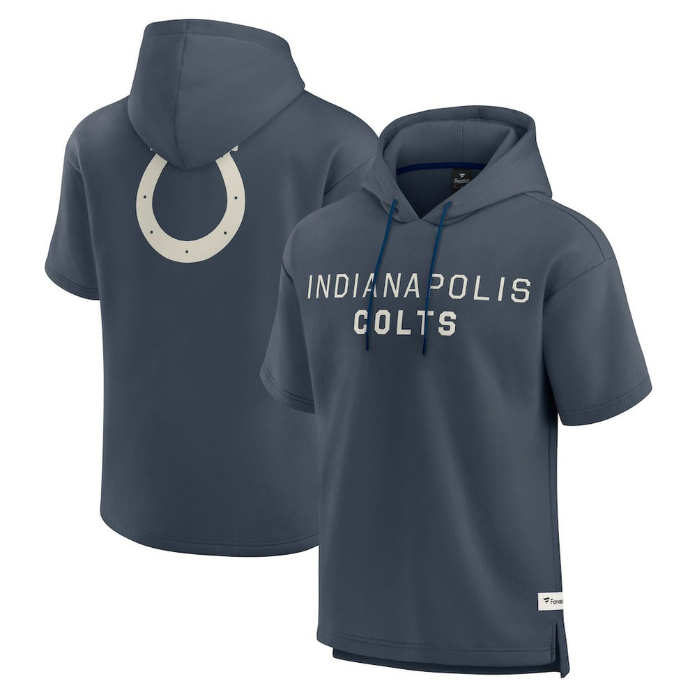 Indianapolis Colts Fanatics Elements Future Ground Lettering Short Sleeve Pullover Hoodie