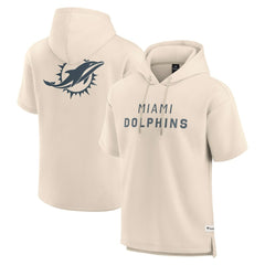 Miami Dolphins Fanatics Elements Future Ground Lettering Short Sleeve Pullover Hoodie