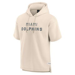 Miami Dolphins Fanatics Elements Future Ground Lettering Short Sleeve Pullover Hoodie