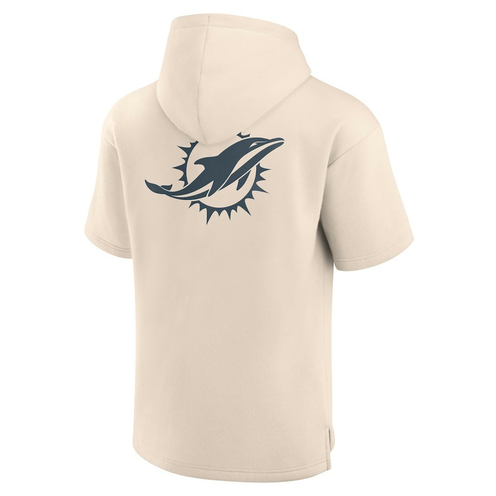 Miami Dolphins Fanatics Elements Future Ground Lettering Short Sleeve Pullover Hoodie