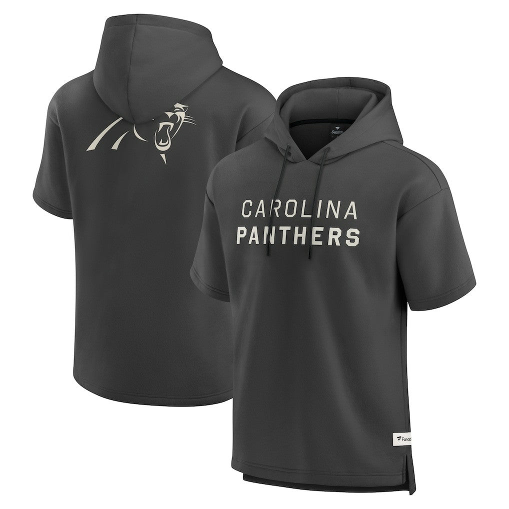 Carolina Panthers Fanatics Elements Future Ground Lettering Short Sleeve Pullover Hoodie