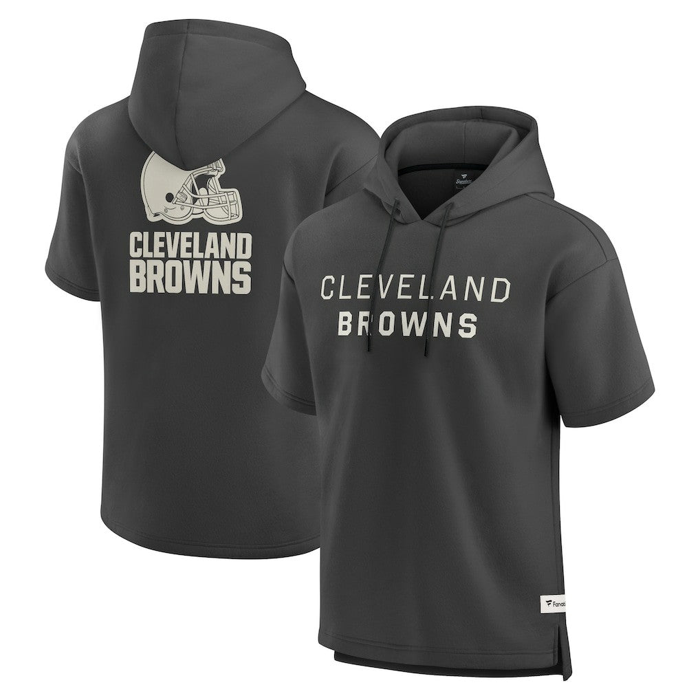 Cleveland Browns Fanatics Elements Future Ground Lettering Short Sleeve Pullover Hoodie
