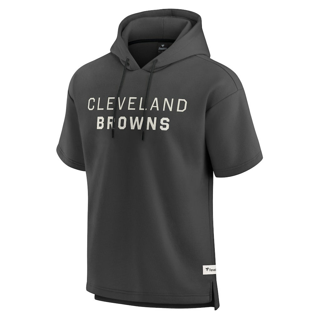 Cleveland Browns Fanatics Elements Future Ground Lettering Short Sleeve Pullover Hoodie