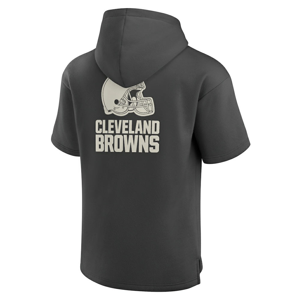 Cleveland Browns Fanatics Elements Future Ground Lettering Short Sleeve Pullover Hoodie
