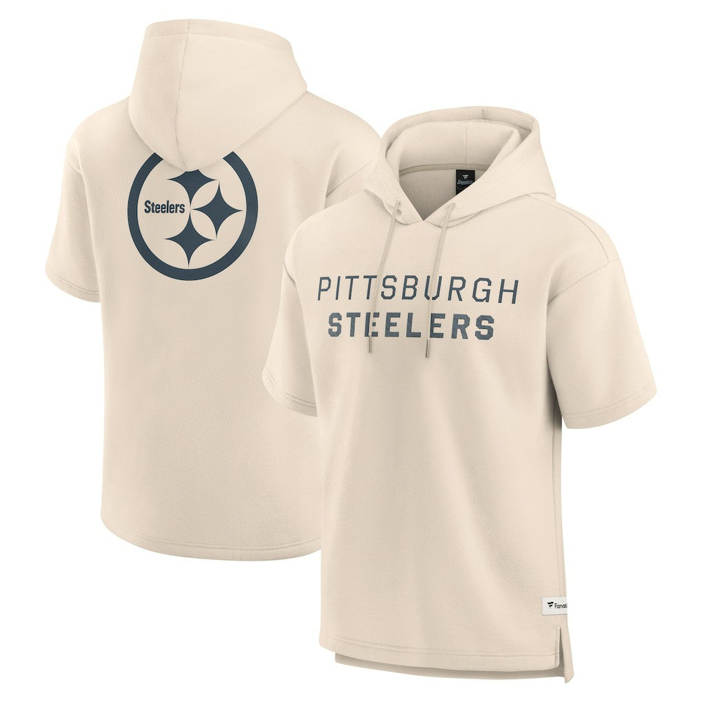 Pittsburgh Steelers Fanatics Elements Future Ground Lettering Short Sleeve Pullover Hoodie
