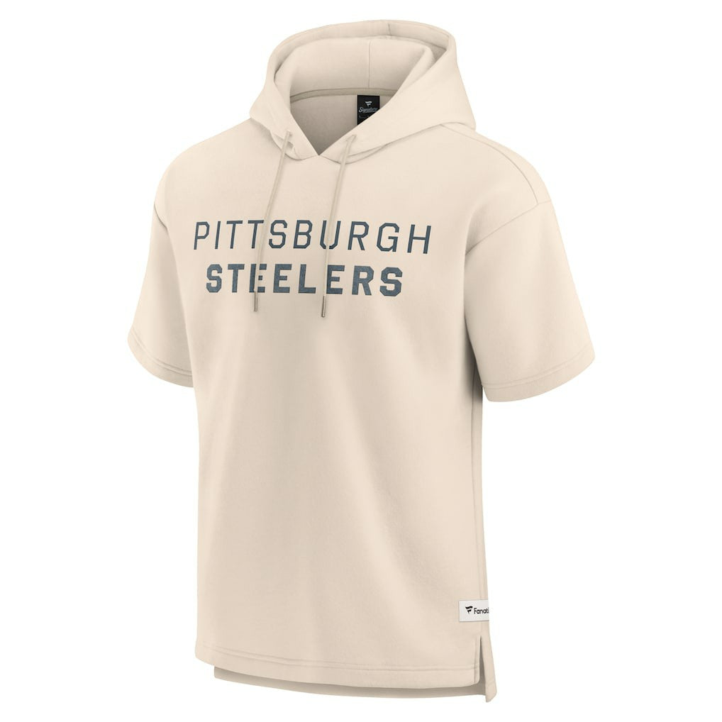 Pittsburgh Steelers Fanatics Elements Future Ground Lettering Short Sleeve Pullover Hoodie