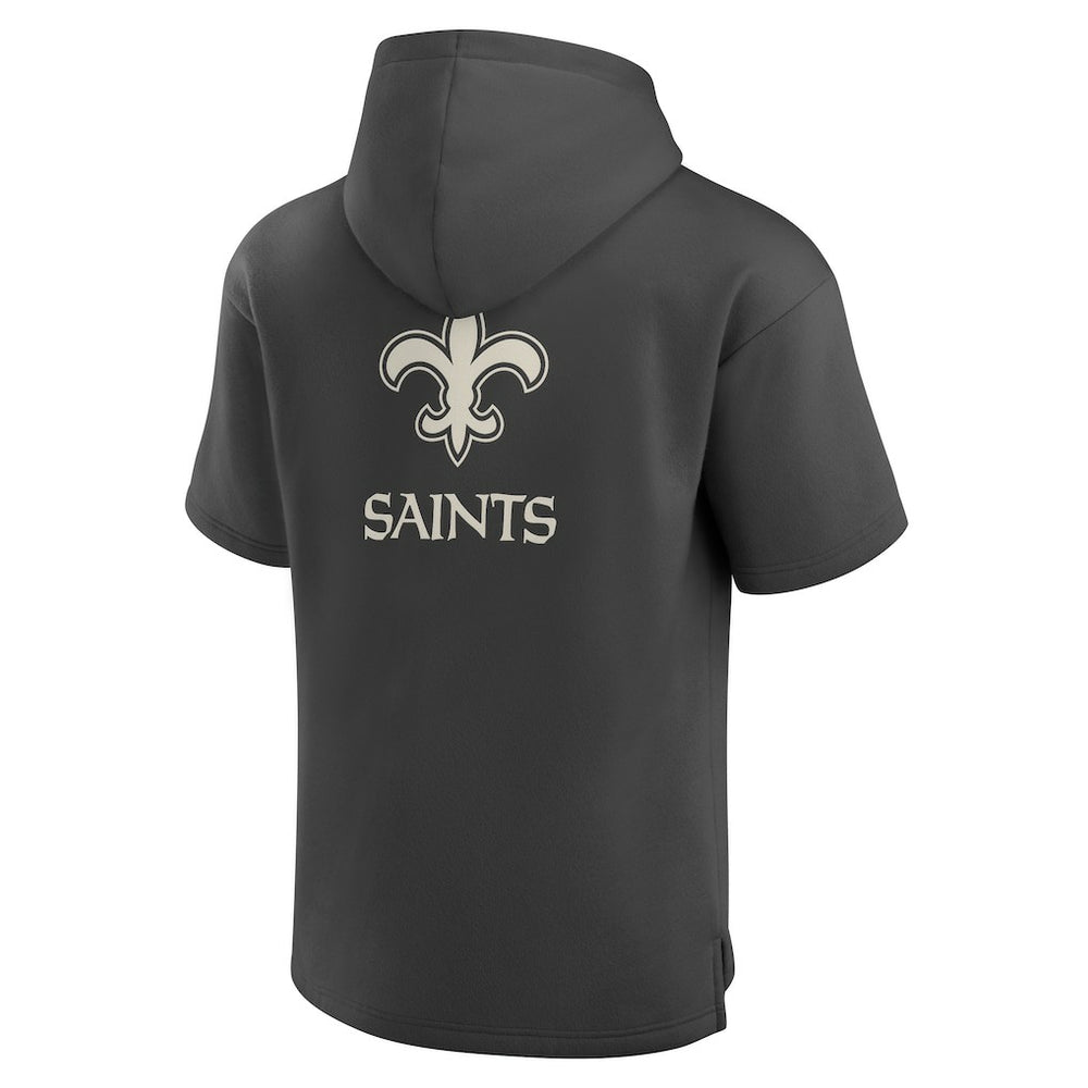 New Orleans Saints Fanatics Elements Future Ground Lettering Short Sleeve Pullover Hoodie