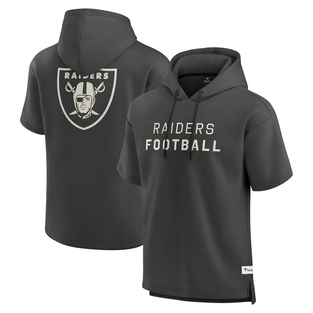 Las Vegas Raiders Fanatics Elements Future Ground Lettering Short Sleeve Pullover Hoodie