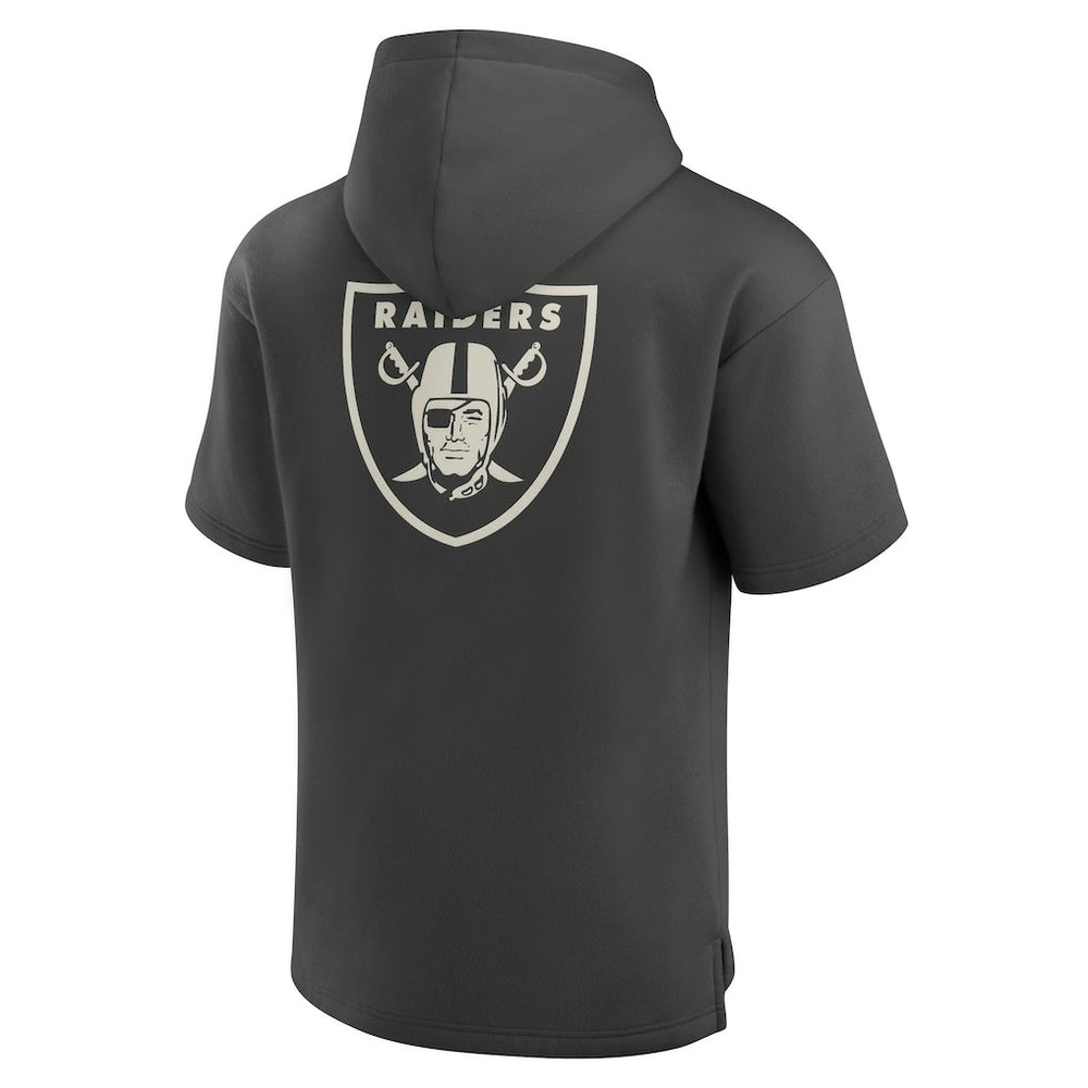 Las Vegas Raiders Fanatics Elements Future Ground Lettering Short Sleeve Pullover Hoodie