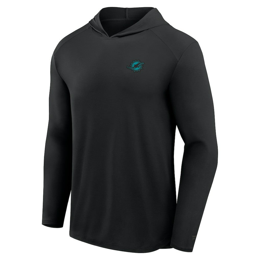 Miami Dolphins Fanatics Front Office Power Mono Long Sleeve Hoodie T-Shirt