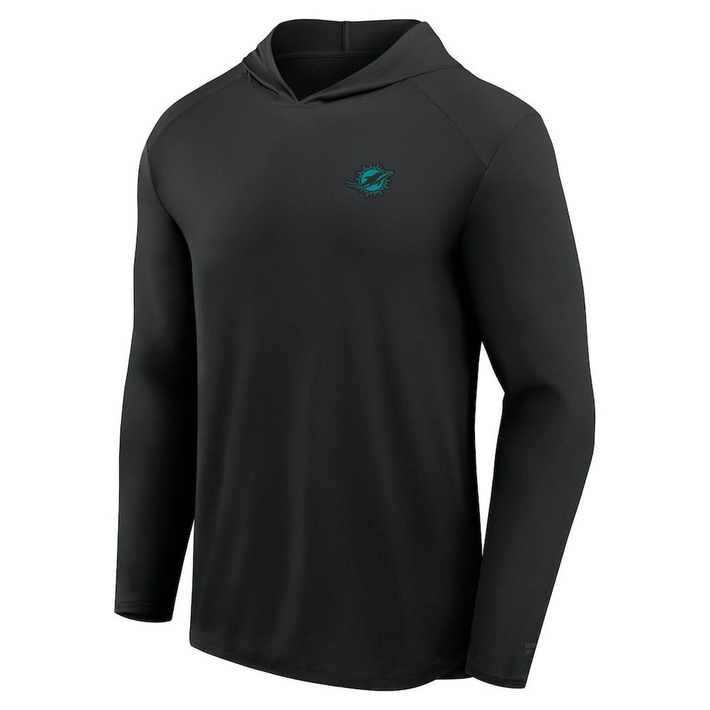 Miami Dolphins Fanatics Front Office Power Mono Long Sleeve Hoodie T-Shirt