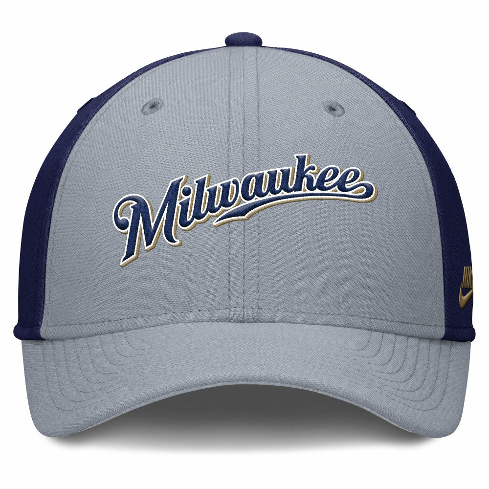 Milwaukee Brewers Nike Rise Swoosh Performance Flex Hat | MLB For sale