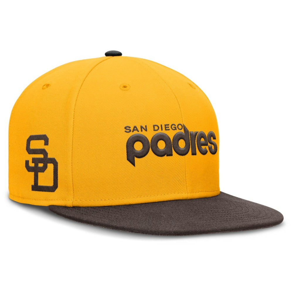 San Diego Padres Nike Cooperstown Two-Tone Dri-FIT Round Bill True Fitted Hat | MLB Outlet