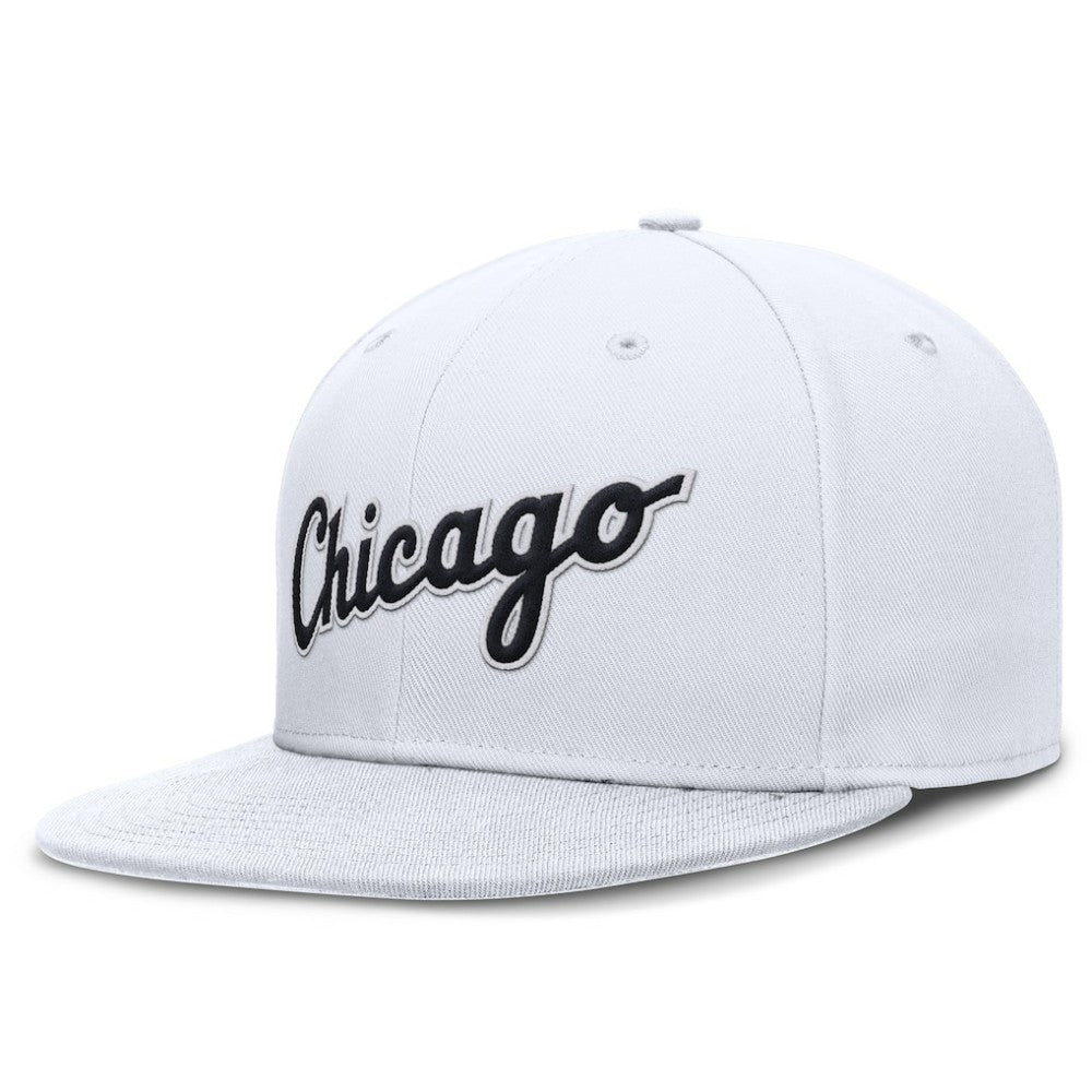 Chicago White Sox Nike Wordmark Dri-FIT Round Bill True Fitted Hat | MLB New