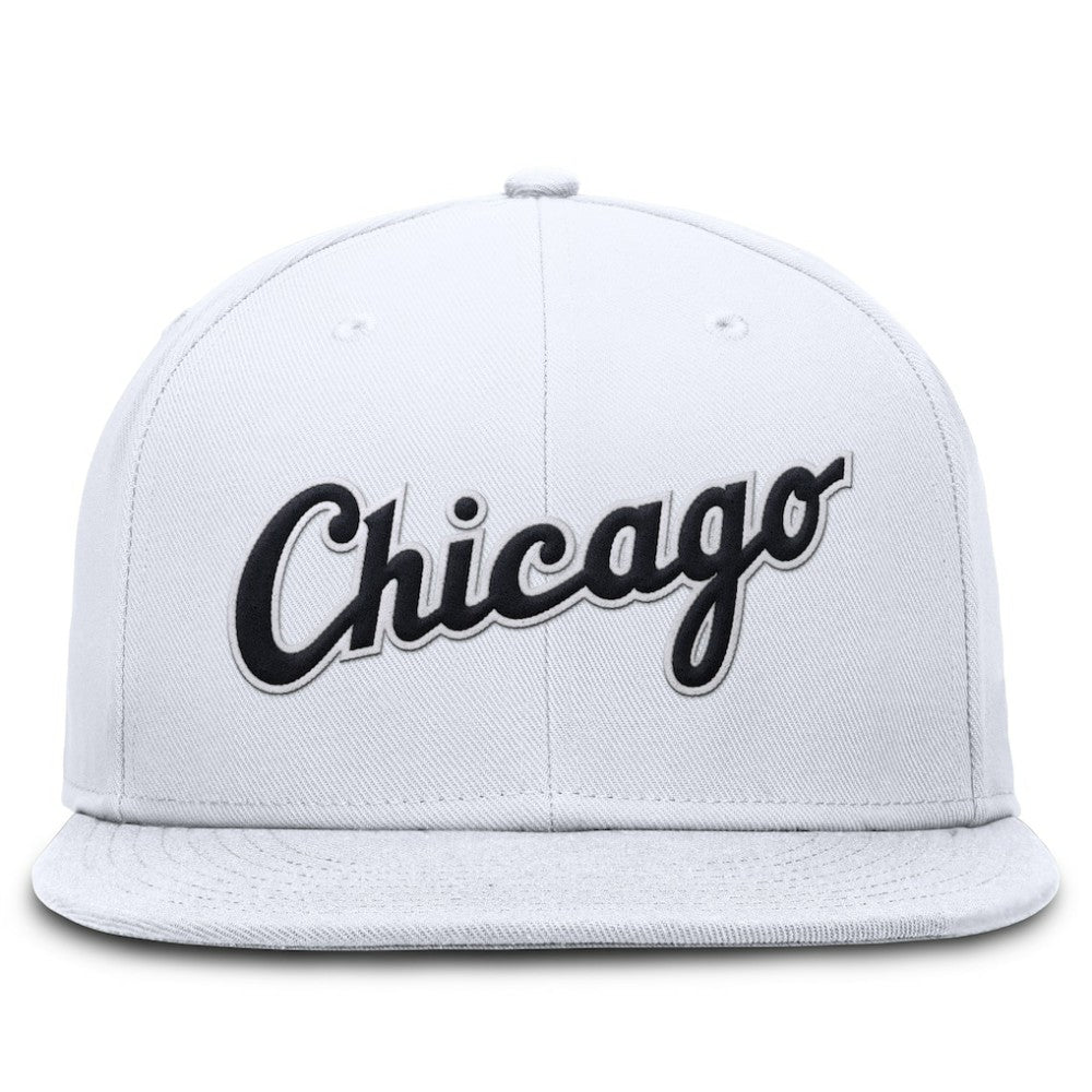 Chicago White Sox Nike Wordmark Dri-FIT Round Bill True Fitted Hat | MLB New