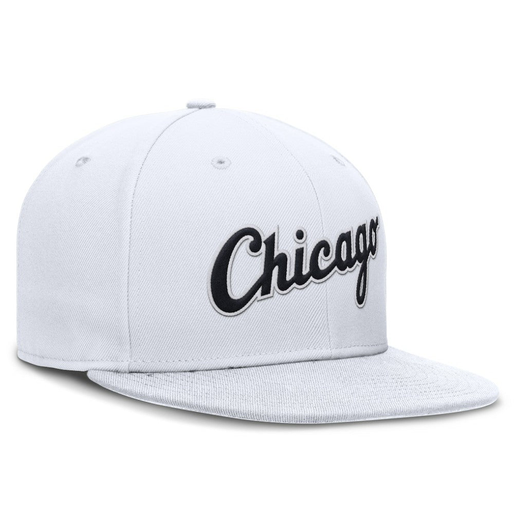 Chicago White Sox Nike Wordmark Dri-FIT Round Bill True Fitted Hat | MLB New