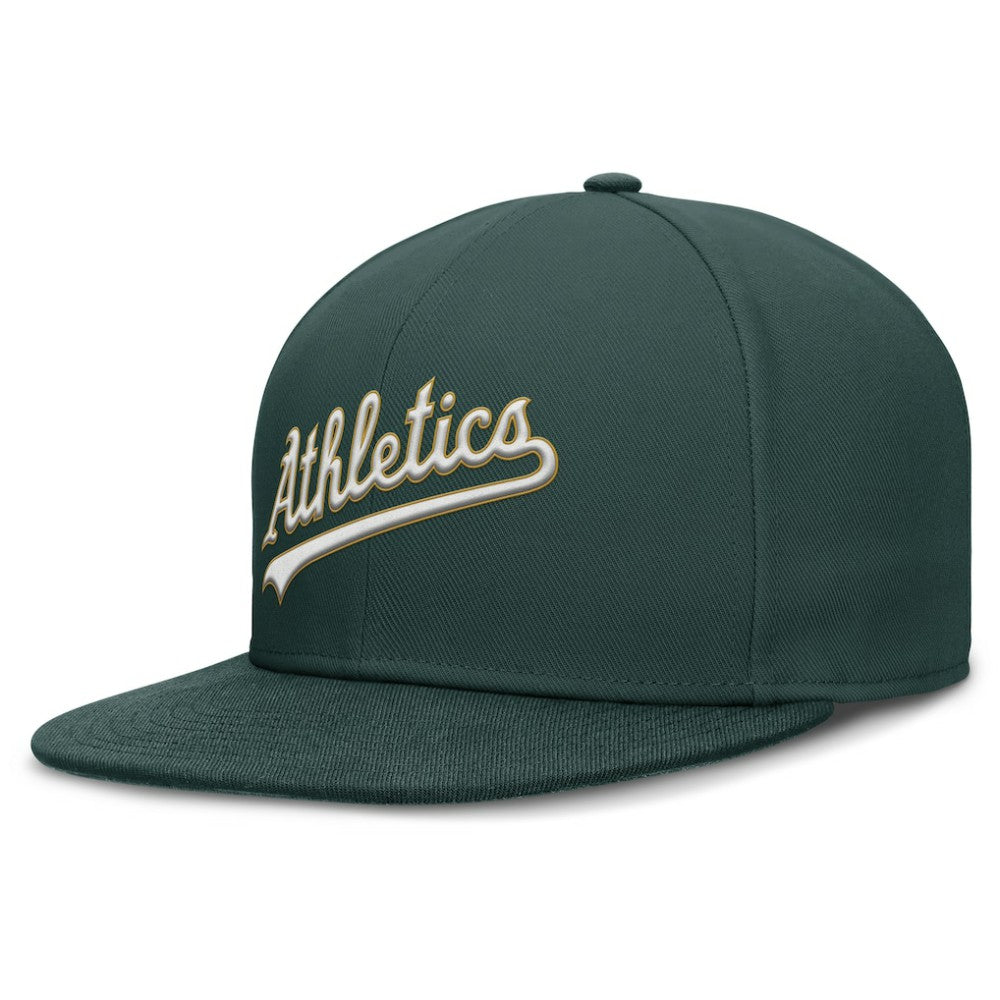 Athletics Nike Wordmark Dri-FIT Round Bill True Fitted Hat | MLB On Sale