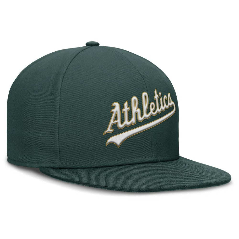 Athletics Nike Wordmark Dri-FIT Round Bill True Fitted Hat | MLB On Sale