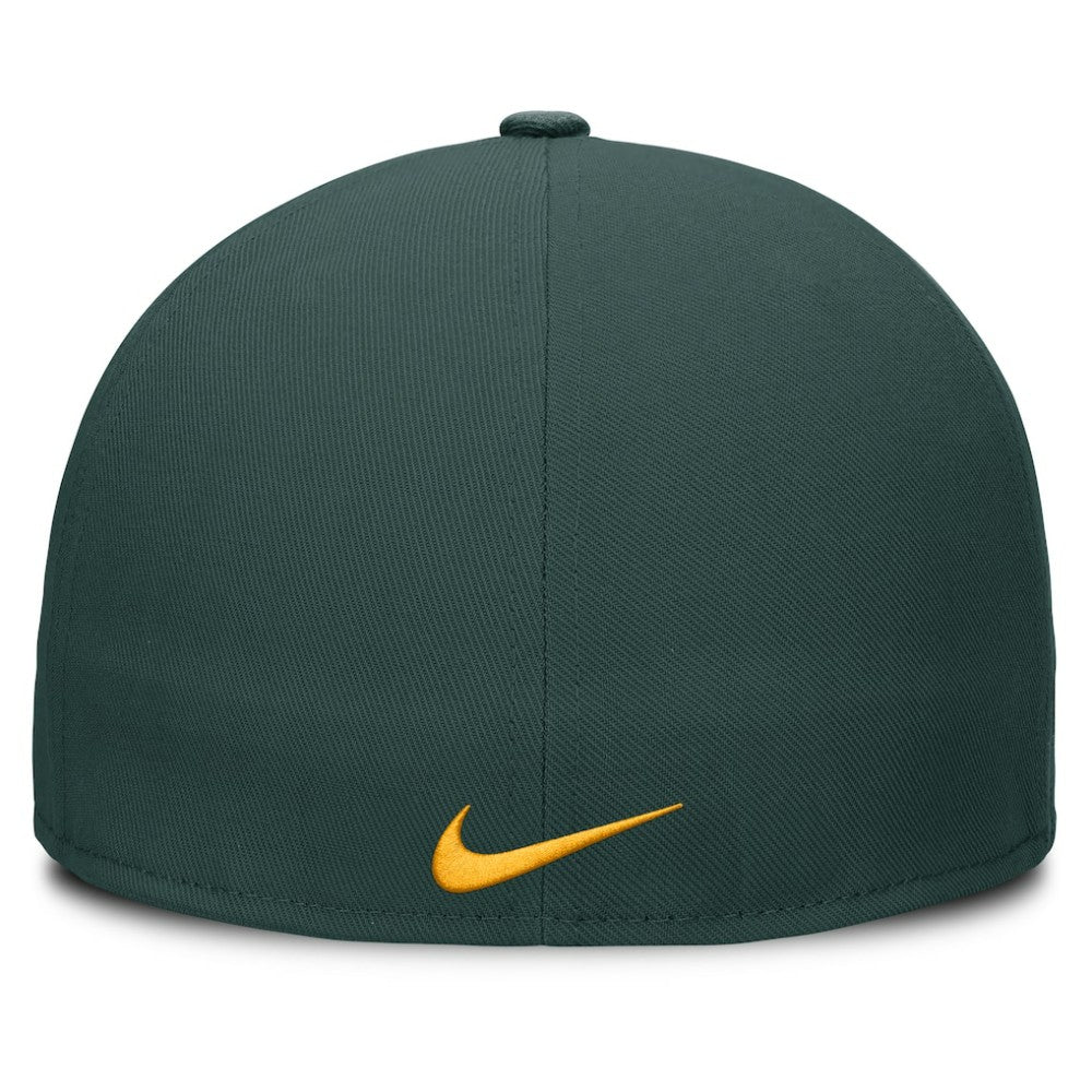 Athletics Nike Wordmark Dri-FIT Round Bill True Fitted Hat | MLB On Sale
