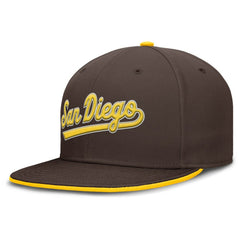 San Diego Padres Nike Primetime Dri-FIT Round Bill True Fitted Hat | MLB Shop