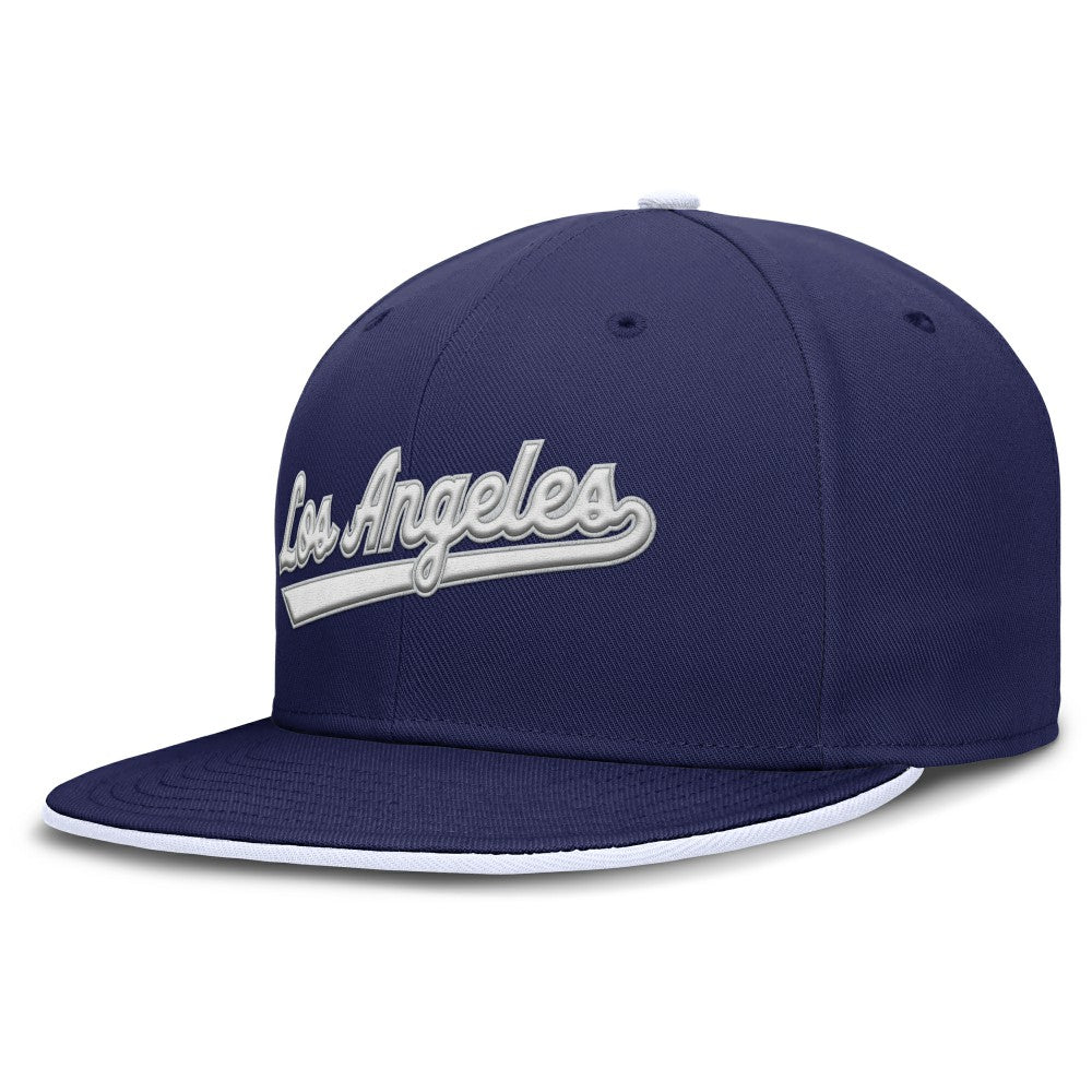 Los Angeles Dodgers Nike Primetime Dri-FIT Round Bill True Fitted Hat | MLB Sale