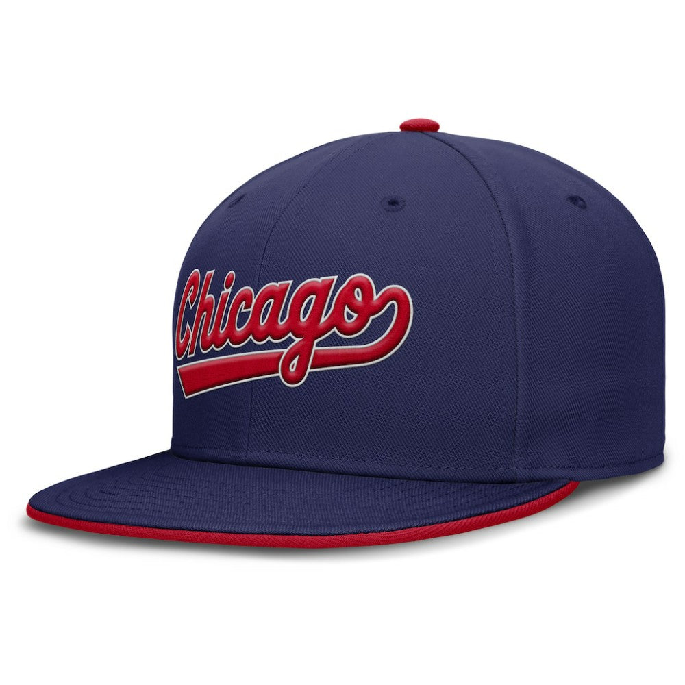Chicago Cubs Nike Primetime Dri-FIT Round Bill True Fitted Hat | MLB Discount