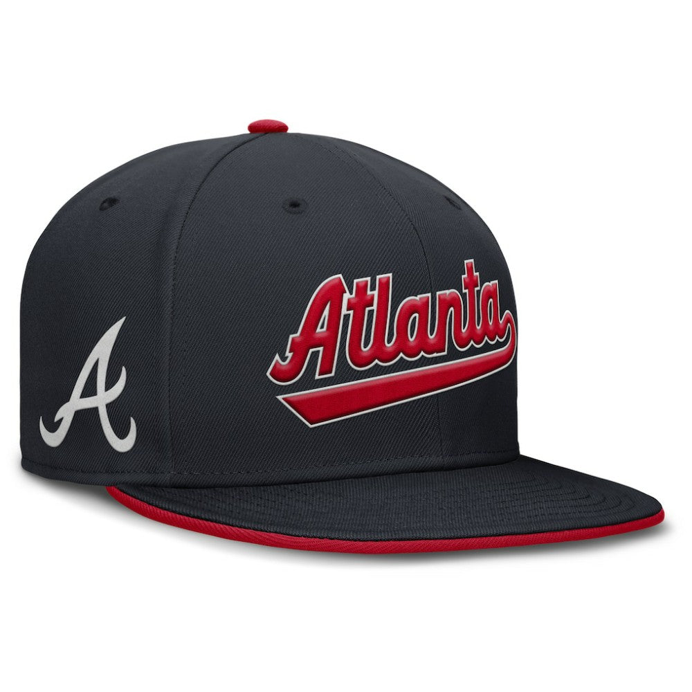 Atlanta Braves Nike Primetime Dri-FIT Round Bill True Fitted Hat | MLB New