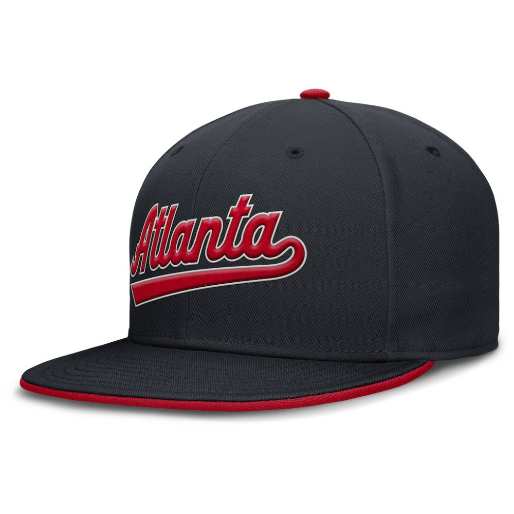 Atlanta Braves Nike Primetime Dri-FIT Round Bill True Fitted Hat | MLB New