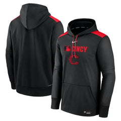 Cincinnati Reds Nike Authentic Collection City Connect Therma Pullover Hoodie | MLB Shop