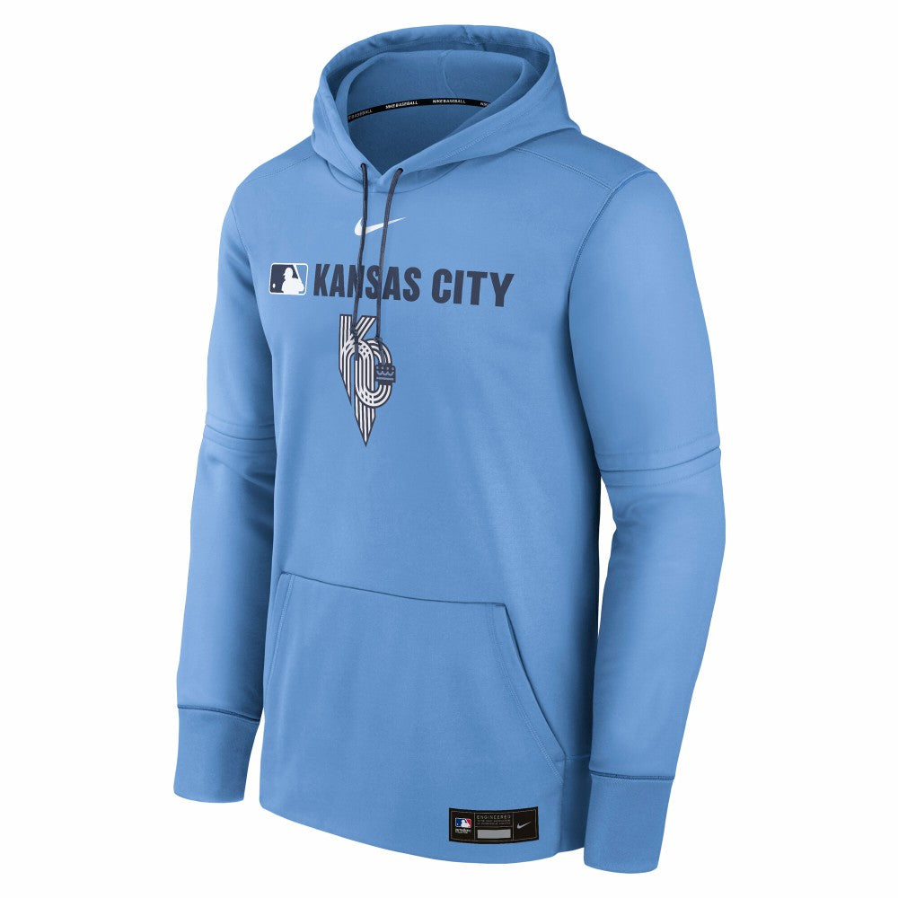 Kansas City Royals Nike Authentic Collection City Connect Therma Pullover Hoodie | MLB Shop